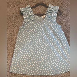 Teal blouse with white print | Entro